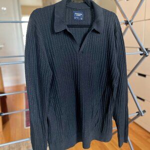 Men's Polo Sweater - Black